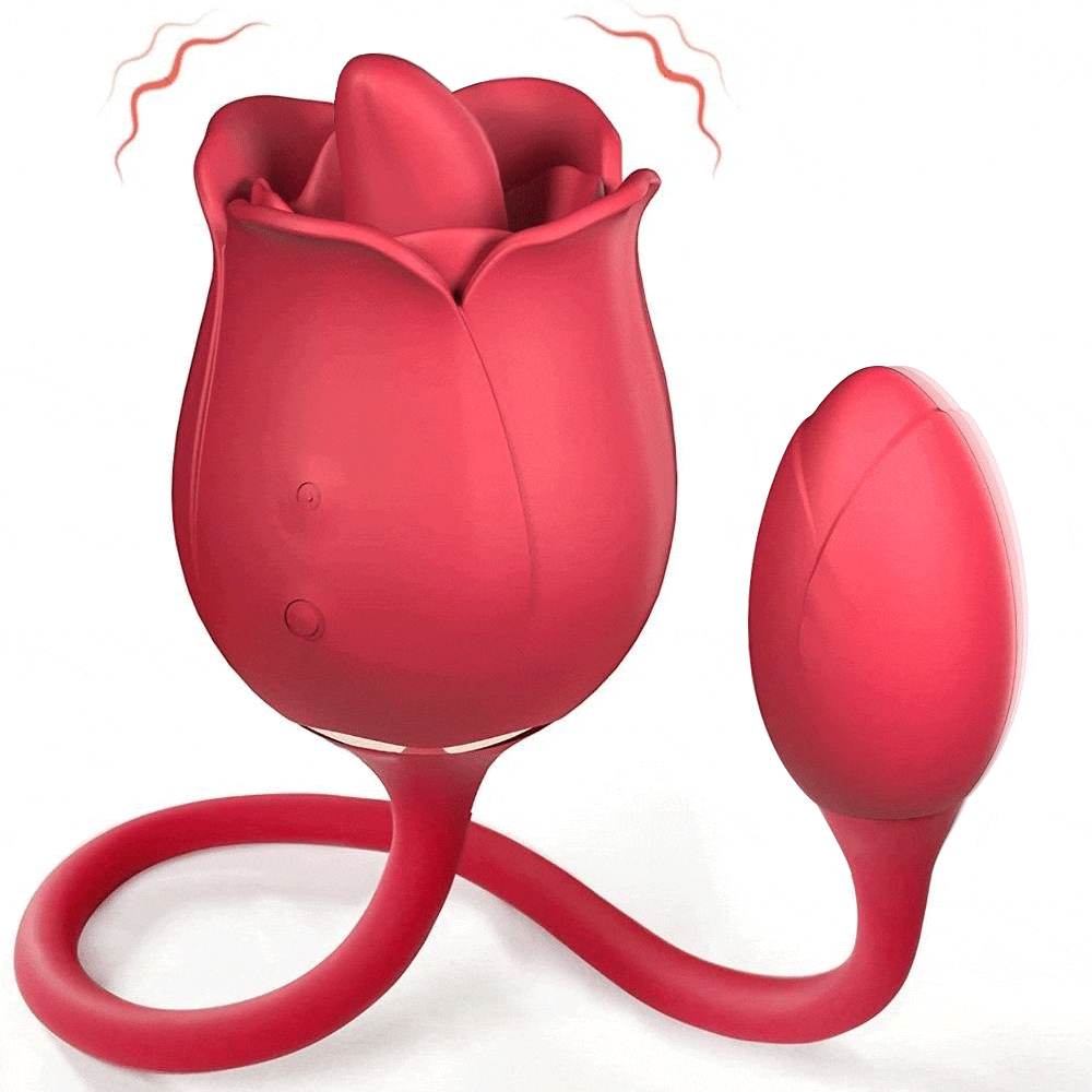 rose sex toy with tongue